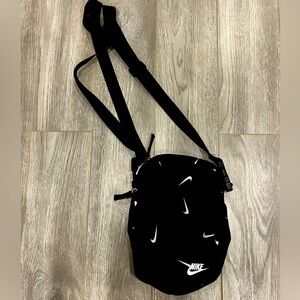 Nike logo black crossbody bag